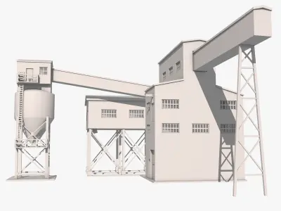 Industrial Fabric Building 3D model