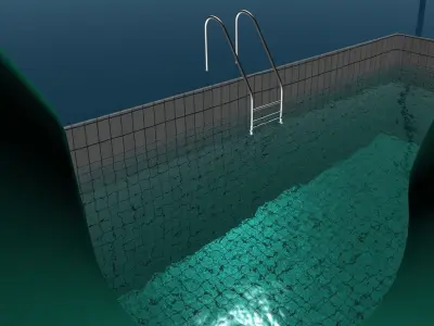 Water slide Low-poly 3D model