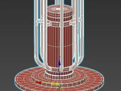 botti brass floor lamp at 3D model