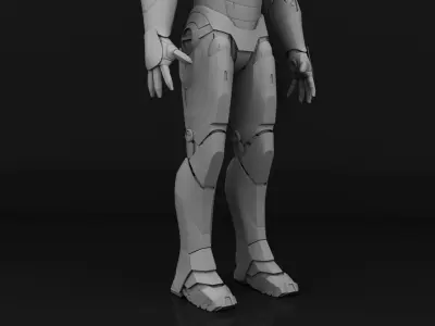 Iron Man MK 3 3d model Low-poly 3D model