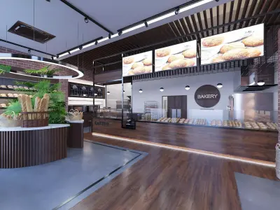 Bakery Shop 3DModel  Low-poly 3D model