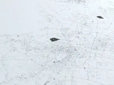 Guangzhou Road Network and Streets 3D model