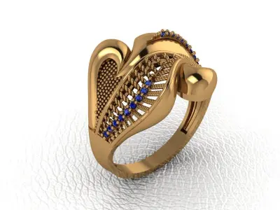 ring 25 pieces drawing 3d rihone drawing ring rings ring models  3D print model