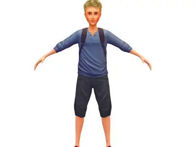 Cartoon Low Poly Style Avatar 012 Low-poly 3D model