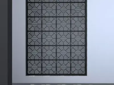 3d sereen window with pattern Low-poly 3D model
