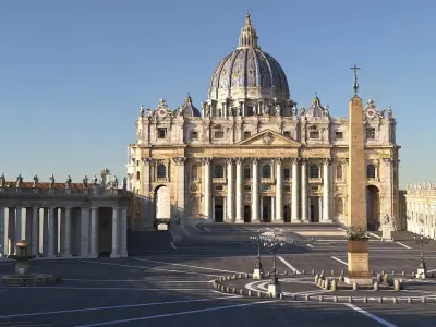 St Peter Basilica 3D Model Vatican Architecture 