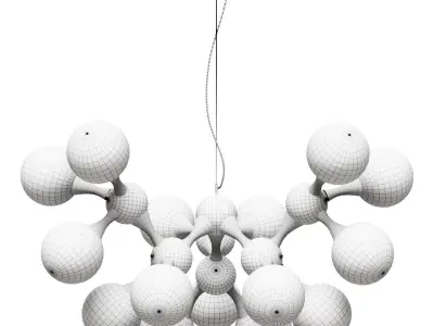 Pendant chandelier Ideal Lux Nodi Bianco SP15 3D model