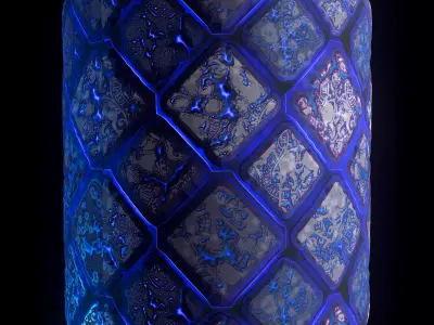 Tile Materials Rock PBR Emissive Lights Texture Texture