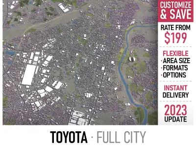 Toyota - 3D City Model Low-poly 3D model