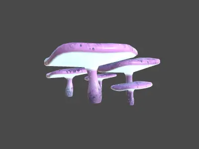Fantasy Mushroom I01 Blue Purple - Scene Backdrop Design Low-poly 3D model