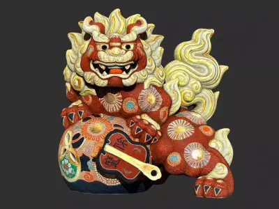 Japanese Lion 3d print model 3D model