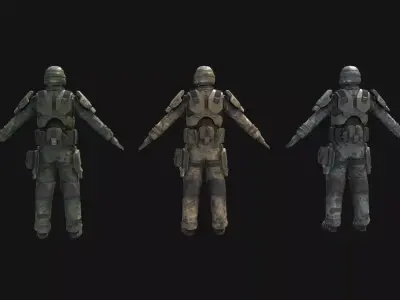 Tactical Marine Infantry Sci-Fi 3D model