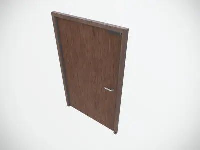 Wooden Door  Low-poly 3D model
