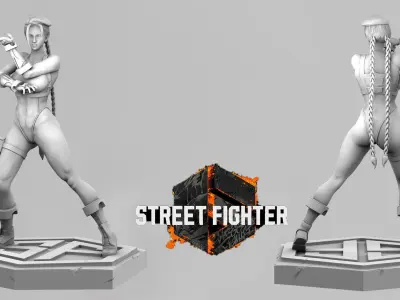 cammy white street fighter 6 classic costume 3D print model