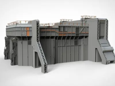 sci-fi architecture 5 3D model