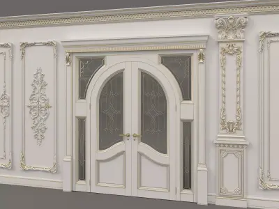 Wall Molding in Classic French style 22 3D model