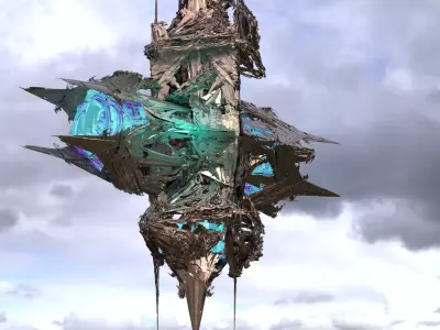 Alien Crystal quartz monolith 1  3D model