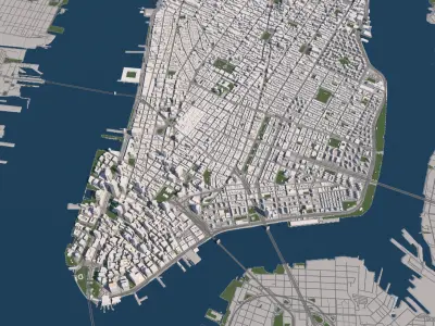 New York USA 3D Model City Map 3D model