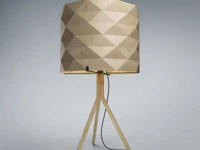 Lamp wooden 3D model