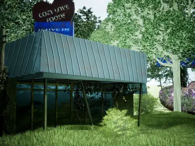 An Old Drive Through Low-poly 3D model