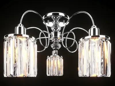 Crystal chandelier Citilux Cindy CL330151 Chrome 3D model