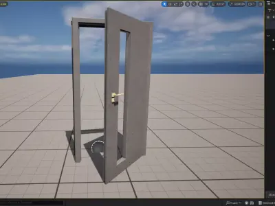 PVC Door Game-Ready 3D Model Low-poly 3D model