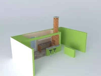 Kitchen interior Free 3D model