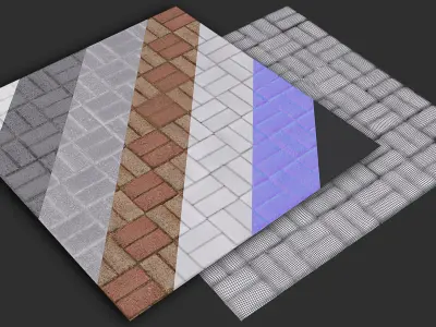 Brick Floor 01 3D model