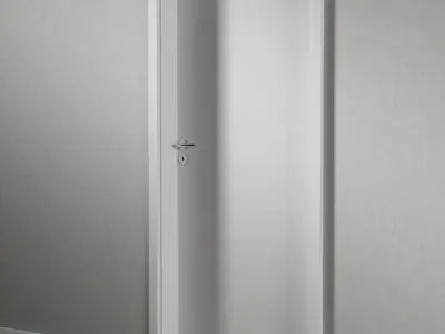 Interior Door Low-poly 3D model 2