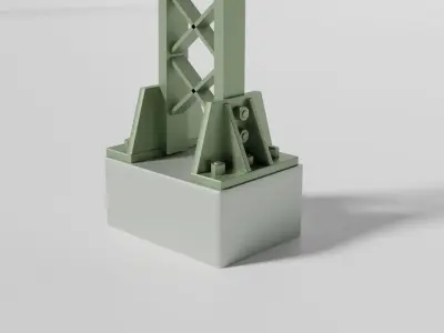 Railtrack cross-span assembly 3D model