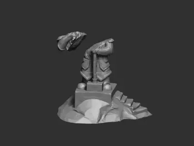 Dwarven Statue Modular  3D print model