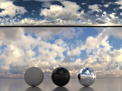 Skydome HDR - Cloudy Blue Sky 1 Texture