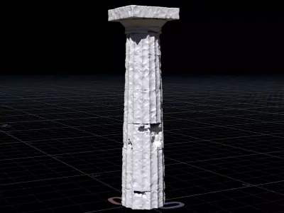 Ruins Greek Doric Pillar Free 3D model