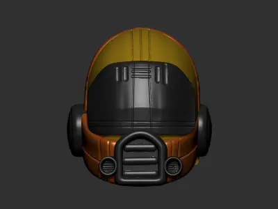 helmet high poly sculpt 3d printable ver 7 3D model 3D model 185