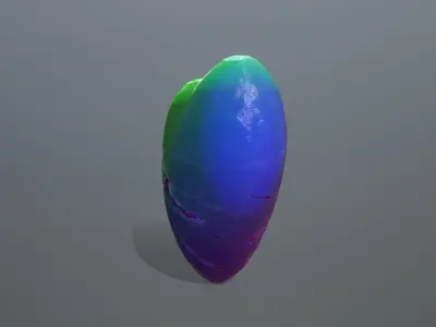 Broken Heart 9 Low-poly 3D model