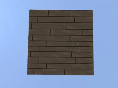 Floor brick wall in minecraft 3D model
