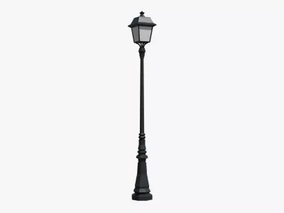 Street Light Low-poly 3D model 34