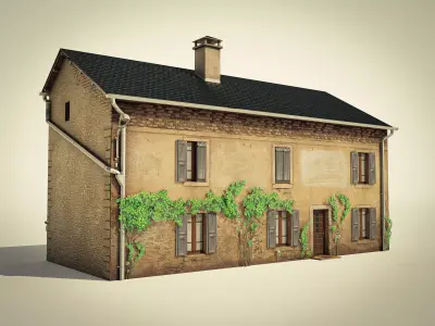 Farmer House Low Poly PBR Low-poly 3D model