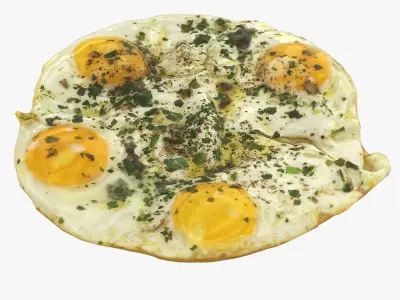 Breakfast Eggs Low-poly 3D model