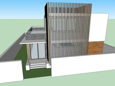 typical house used for master plan 3d sketchup model 3D model