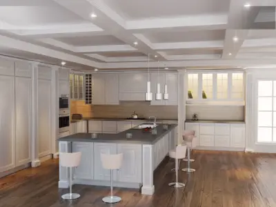 Classic Interior Kitchen set 3D model