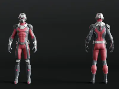 Ant-man RIGGED 3D Character Model Low-poly 3D model