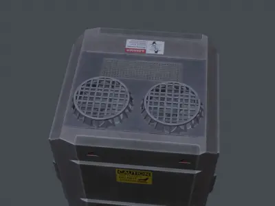 Stylized big conditioner Low-poly 3D model