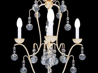 Currey and Co Allusion Chandelier 3D model