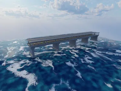 Double Bridge Free 3D model