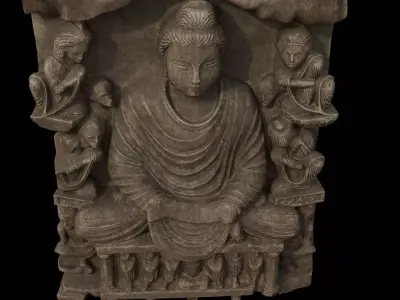Ancient Buddha Altar 3D model