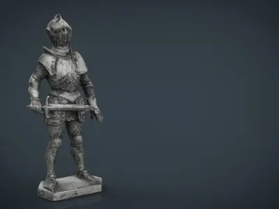 knight armor Low-poly 3D model