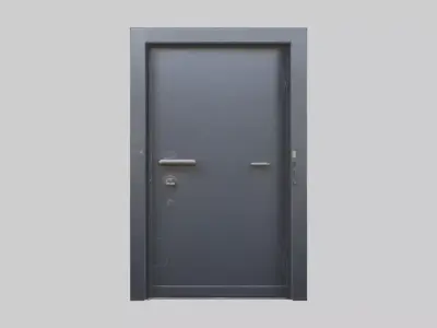 Security steel door model 3D model