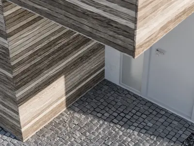 Modern house 13 at night 3D model