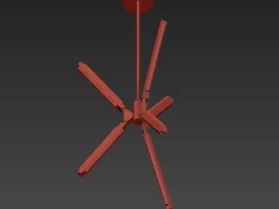 Pelle gold x pendant light 3D model